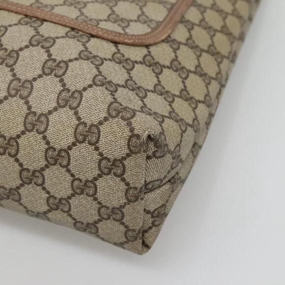 GUCCI GG Supreme Web Sherry Line Tote Bag Pvc Beige Gold 39 02 39 02 - Picture 10 of 16